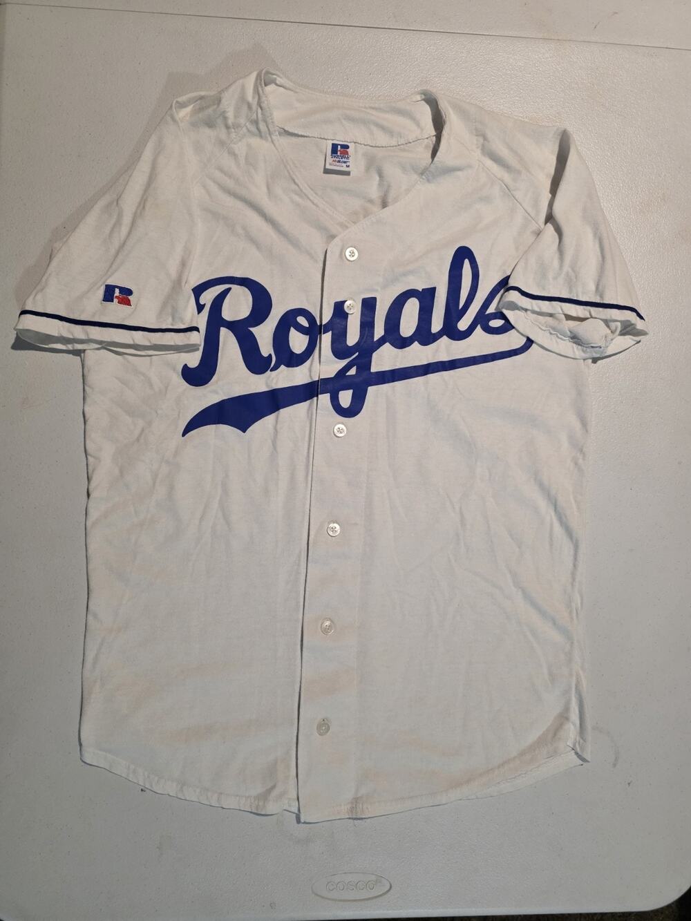VTG Russell Athletic Kansas City Royals Baseball Jersey Mens M Made USA Fuller